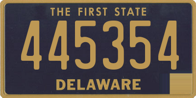 DE license plate 445354