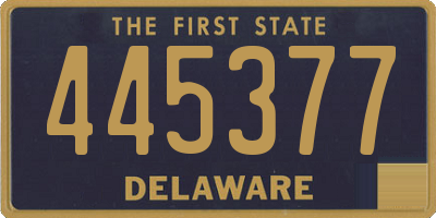 DE license plate 445377