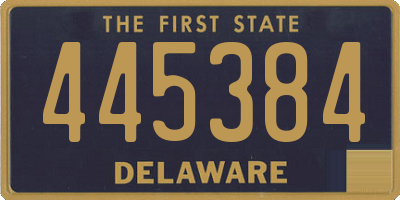 DE license plate 445384