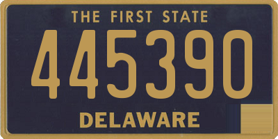 DE license plate 445390