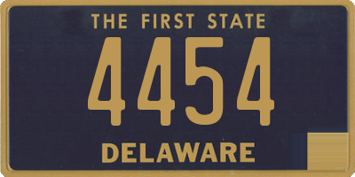 DE license plate 4454