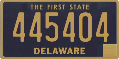 DE license plate 445404