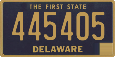 DE license plate 445405