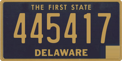 DE license plate 445417