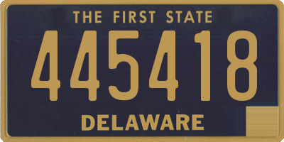 DE license plate 445418