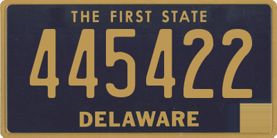 DE license plate 445422