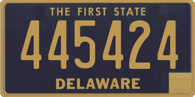 DE license plate 445424