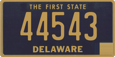 DE license plate 44543