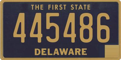 DE license plate 445486