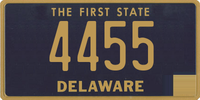 DE license plate 4455