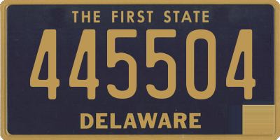 DE license plate 445504