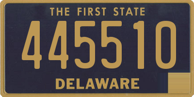 DE license plate 445510
