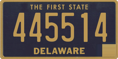 DE license plate 445514