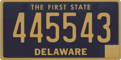 DE license plate 445543