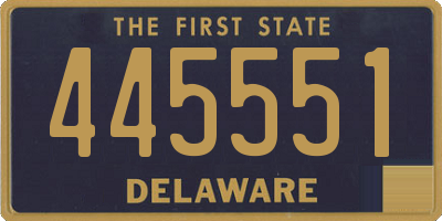 DE license plate 445551