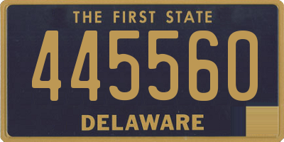 DE license plate 445560