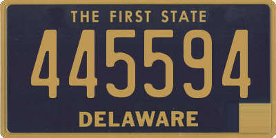 DE license plate 445594