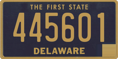 DE license plate 445601