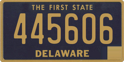 DE license plate 445606
