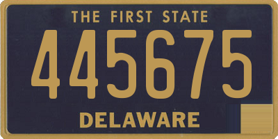 DE license plate 445675