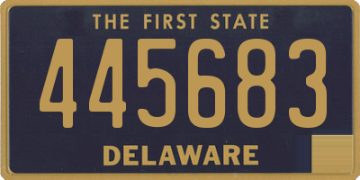 DE license plate 445683
