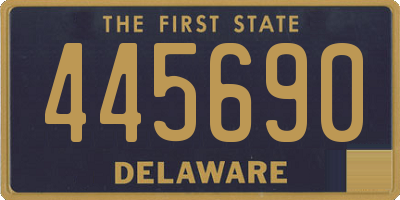 DE license plate 445690