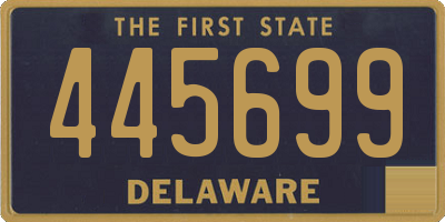 DE license plate 445699