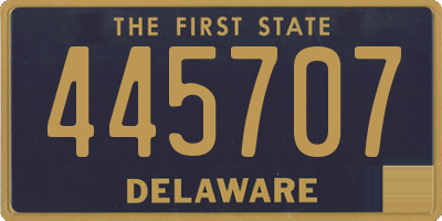 DE license plate 445707