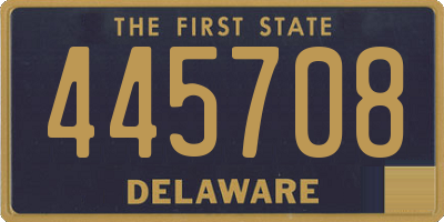 DE license plate 445708