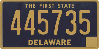 DE license plate 445735