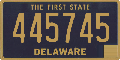 DE license plate 445745