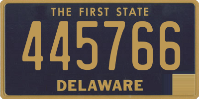 DE license plate 445766
