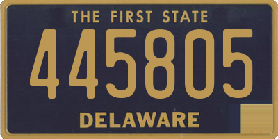 DE license plate 445805