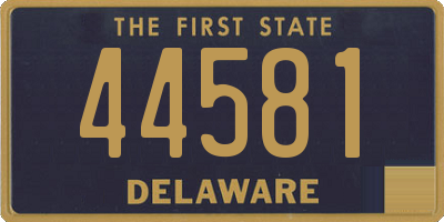 DE license plate 44581