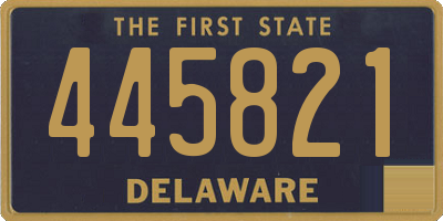 DE license plate 445821