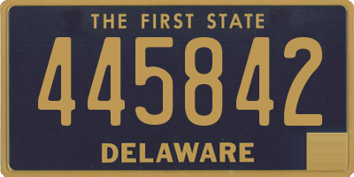 DE license plate 445842