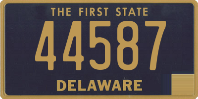 DE license plate 44587