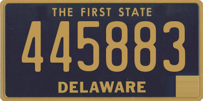 DE license plate 445883