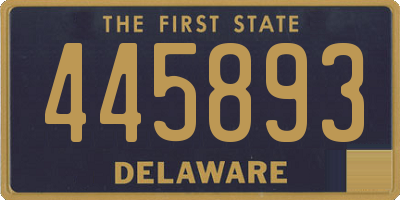 DE license plate 445893