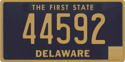 DE license plate 44592