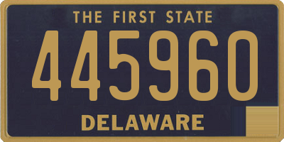 DE license plate 445960
