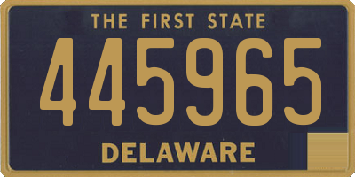 DE license plate 445965