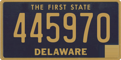 DE license plate 445970