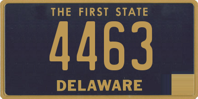 DE license plate 4463