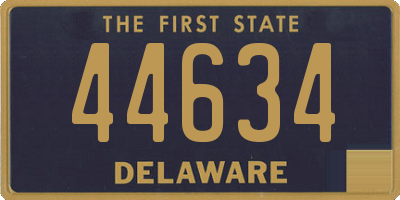 DE license plate 44634