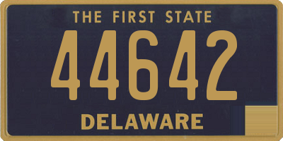 DE license plate 44642