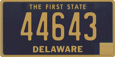 DE license plate 44643