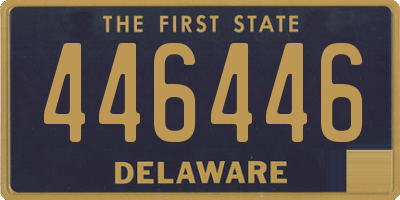 DE license plate 446446