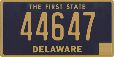 DE license plate 44647