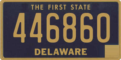 DE license plate 446860